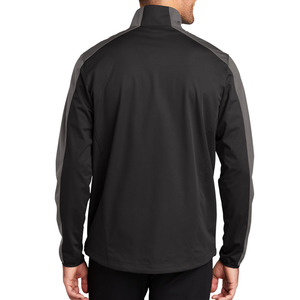 Chaqueta de Forro Polar para Hombre, Color Negro y Gris, con Bloques de Color, Cierre Completo, Cuello Alto, Estilo Deportivo, Transpirable, de Poliéster - Product Image 5