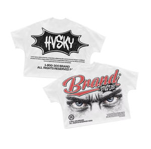 T-shirt Unisexe Décontracté 2026 Coupe Boxy Personnalisée Imprimé Graphique Gothique Sérigraphié Effet Délavé Vintage Oversize Hip Hop Streetwear - Product Image 6