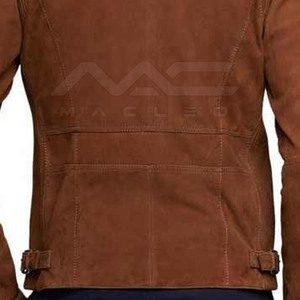 Premium <b>Suede</b> Leather <b>Jacket</b> For <b>Men</b> With Soft Finish Front Zipper Long Sleeves Classic Collar And Modern Casual Style - Product Image 6