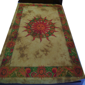 Indian Sun Hippie Hippy Tapestry Wall Hanging Printed Cotton Table Cover Eid Holiday Shape <b>Frame</b> Machine Washable - Product Image 3