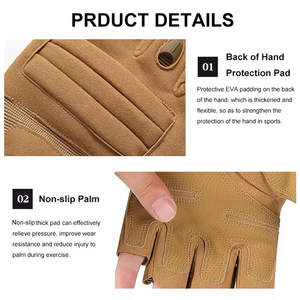 Protection Leather Gloves 2026 <b>Half</b> Finger Tactical Glove Mountain Climbing Outdoor Training Breathable Anti <b>Slip</b> - Product Image 4
