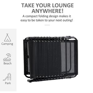 Sdraio Reclinabile Portatile con Schienale Regolabile, Lettino Pieghevole da Campeggio con Cuscino Rimovibile per Bordo Piscina o Uso in Piscina - Product Image 6