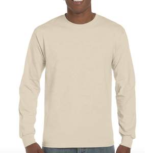 Camisetas de Manga Larga Personalizables con Logotipo para Hombre, de Alta Calidad, de Poliéster y Algodón, para Invierno, de Manga Larga, Tejido Sólido - Product Image 1