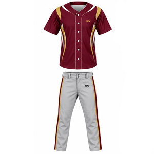Two Piece Baseball Sports Uniform <b>Set</b> For Adult Players Custom Designed Jersey Trousers <b>Set</b> For League Competition Gameplay <b>Set</b> - Product Image 1