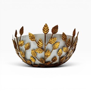 Hot Selling White <b>Chocolate</b> Bowl with Leaf Sculpture Customizable <b>Chocolate</b> Accessories Supplier Custom Sizes Color Available - Product Image 1