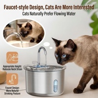Bouteille d'eau intelligente pour animaux de compagnie de 2,2 L et distributeur automatique de nourriture - Fontaine à eau en acier inoxydable écologique pour oiseaux
