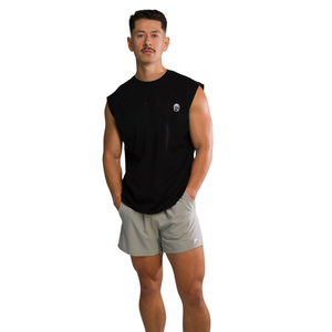 Débardeur noir graphique pour homme, sans manches, pour la gym, la musculation, le fitness, vente en gros OEM - Product Image 4