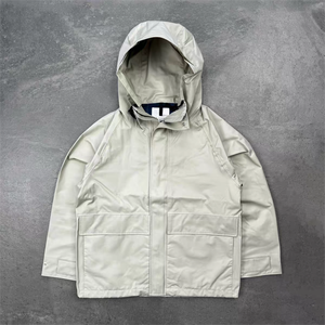 เสื้อแจ็คเก็ตกันลมสไตล์ OEM สำหรับฤดูหนาว คอตั้ง ปิดแบบสวมหัว ผลิตด้วยวิธีการทอผ้าแบบไม่ถักทอ - Product Image 6