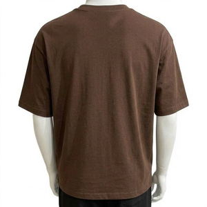 เสื้อยืดทรงบ็อกซี่โอเวอร์ไซส์ผ้าฝ้ายแท้ 100% ดีไซน์เรียบง่าย สีเทาเฮเธอร์ แขนสั้น ไหล่ตก ปักโลโก้ตามสั่ง ป้องกันการเป็นขุย - Product Image 4