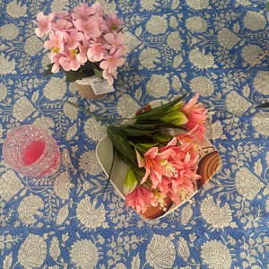 Indian Handmade Premium Quality Eco-friendly Printed Floral Pattern Cotton <b>Table</b> <b>Cover</b> Modern Style Customizable for Wedding Use - Product Image 2