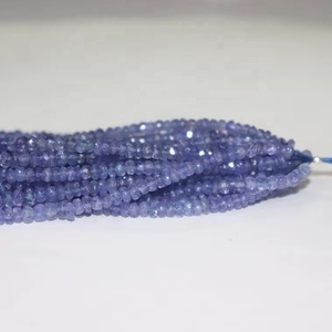 Venta al por mayor 4-5mm tanzanita facetada Rondelle Beads 16 pulgadas de largo para la fabricación de joyas con piedras preciosas naturales - Product Image 1