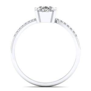 Anillos de compromiso REYES personalizados de plata de ley 925 con corte ovalado y moissanita de 1.3 quilates para mujer, joyería fina a precios de mayorista. - Product Image 4