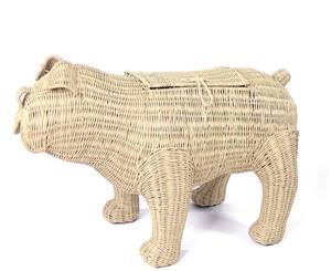 ตะกร้าหวายสานคุณภาพสูง รักษ์โลก สไตล์วินเทจ รูปสัตว์น่ารัก สำหรับเด็ก ใช้จัดเก็บของเล่น ตกแต่งบ้าน สไตล์เรียบง่าย ผลิตจากเหล็กและหวาย นำเข้าจากเวียดนาม - Product Image 3