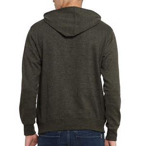 Sweat-shirt d'hiver pour homme de haute qualité, couleur vert olive, tissu polaire 100% coton, manches longues, style streetwear, sweats d'hiver pour homme - Product Image 3