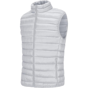 Pearl White Ultralight Quilted Puffer Vest Men Packable Sleeveless Insulated Core <b>Warmer</b> Wholesale - Product Image 5