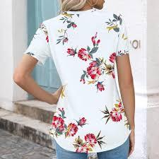 Floral Applique <b>Sweet</b> Long Breathable Casual Women's 2026 Summer Cotton Blouse <b>Heart</b> Print Off-Shoulder T-Shirt Lace Trim - Product Image 2