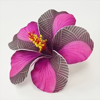 Pince à cheveux Sunne Tropical Premium élégante et tendance pour femme, 12,5 cm, motif tatouage unique, clips Plumeria