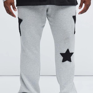 Conjunto Deportivo Holgado Personalizado para Hombres y Niños, de Algodón de Alta Calidad, con Sudadera con Cremallera y Pantalones Acampanados - Product Image 1