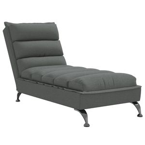 เก้าอี้นอนผ้าสีเทาเข้มพร้อมหมอนอิง - Product Image 2