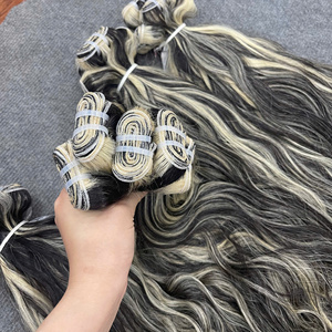 Extensiones de Cabello Humano Vietnamita Crudo al por Mayor, Ondulado Natural, Color Piano con Reflejos, Trama a Máquina, Cutícula Completamente Alineada - Product Image 6