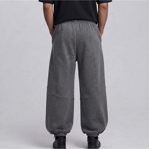 OEM Wide Leg Stacked 100% Cotton Casual Men's Jogger <b>Pants</b> Breathable Anti-static Eco-Friendly <b>Baggy</b> grey <b>Track</b> <b>Pants</b> - Product Image 6