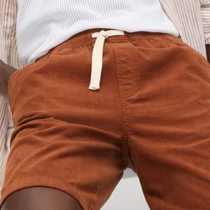 Shorts décontractés pour hommes en velours côtelé de haute qualité, style vintage européen et américain, couleur unie, été - Product Image 3