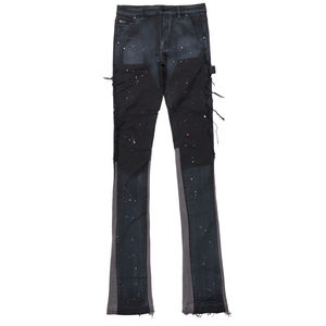 Pantalones Vaqueros de Mezclilla para Hombre, Corte Recto, Cierre de Botones, Ligeros, Casuales, Ajustados, Transpirables, Moda Urbana, Ropa de Exterior - Product Image 1