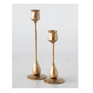 Aluminum Handmade <b>Candle</b> Stand <b>Set</b> 3 Pcs Copper Finish Home Decorative Dining Table Centerpiece Thanksgiving Decor - Product Image 6