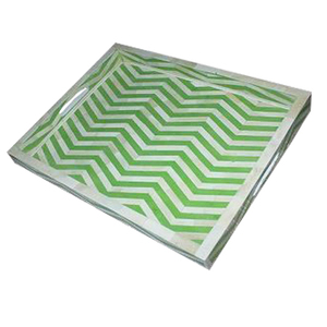 Plateau en résine de designer avec incrustations pour la décoration de la maison, l'organisation de table et le service, doté d'un motif artistique et d'une surface lisse - Product Image 6