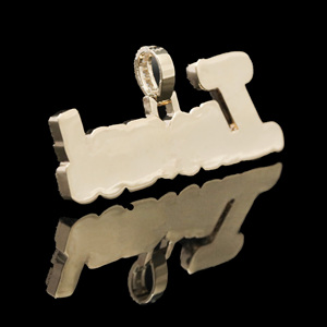 Custom VVS Diamond <b>Iced</b> <b>Out</b> Stainless Steel Pendant with Hip Hop Silver Plated Diamond <b>Chain</b> - Product Image 2