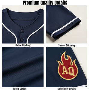 Fabricant de maillots de baseball personnalisés avec logo par sublimation, uniforme de baseball de haute qualité pour hommes, entièrement boutonné, vêtements de sport d'équipe personnalisés - Product Image 4