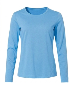 Top Manufacturer Best Quality Summer Eco-Friendly Long Sleeves Casual Wear Women <b>T</b> <b>Shirt</b> Solid Colors - Product Image 1