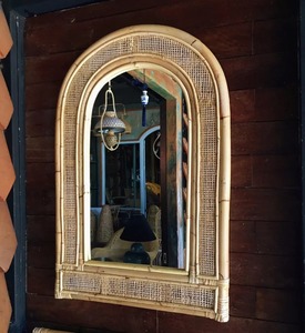 Vintage Rattan <b>Mirror</b> For Bedroom Styling Elegant Natural Frame For Daily Use And Timeless Interior Decor Handcrafted From India - Product Image 1