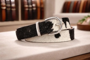 Cinturón de Cuero Genuino de 1.5 Pulgadas con Logotipo Personalizado, Correa con Hebilla de Bloqueo Automático, Producto Personalizable - Product Image 2