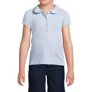 Camiseta Polo de Manga Corta con Cuello Peter Pan para Niñas, Personalizable, al por Mayor - Product Image 2