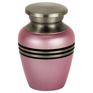 Venta caliente recuerdo urnas de cremación de latón cenizas humanas clásico Rosa plata Peltre Tri bandas suministros funerarios urnas americanas para adultos - Product Image 1