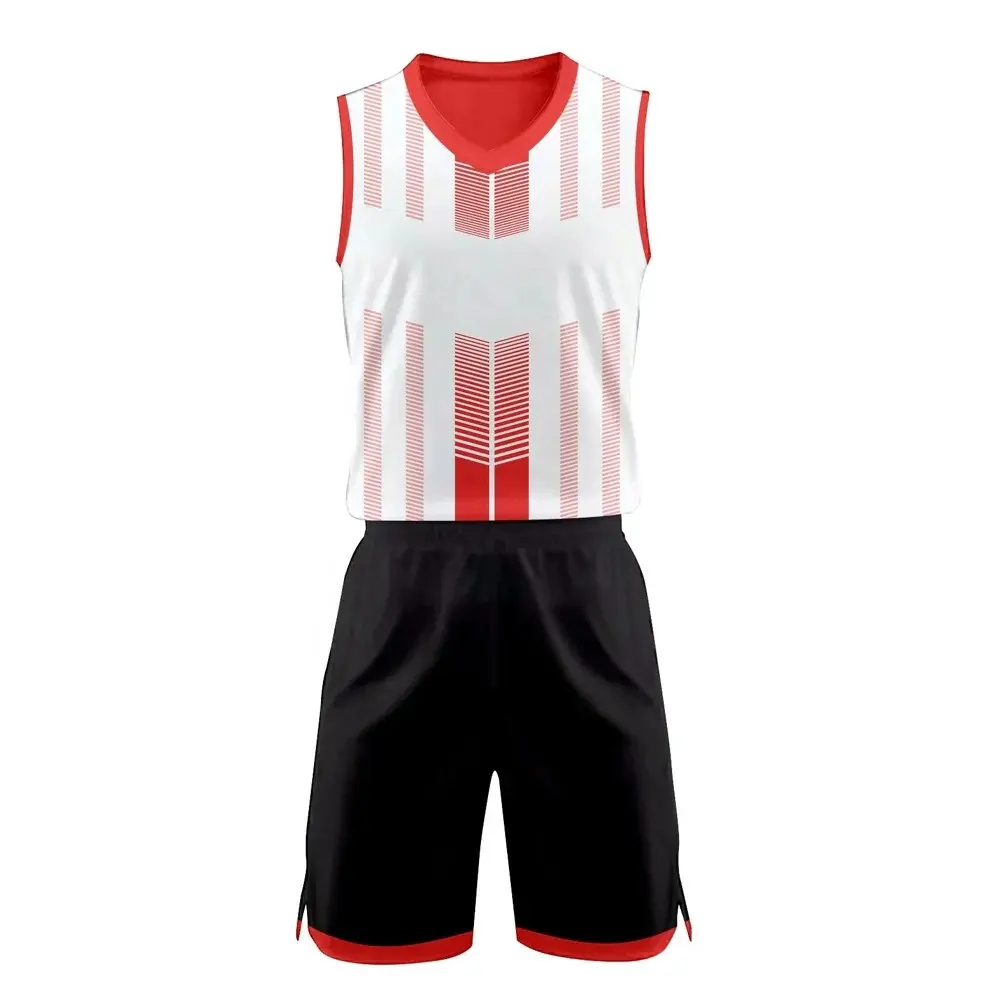 Großhandel individuelle Basketballuniformen top Qualität neuestes neues Design Sportbekleidung-Set buntes ärmelloses Basketballtrikot