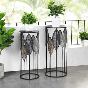 3 Tier Wrought Iron <b>Corner</b> Plant <b>Stand</b> Multi Layer Flower Pot Storage Organizer Quarter Round Planter Display Rack - Product Image 6