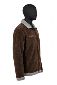 Hot Selling Brown Sherpa <b>Fleece</b> Thick 220g Jacket Full Zip Winter Outerwear Unisex Fuzzy Teddy Coat Contrast Collar <b>Thermal</b> - Product Image 2