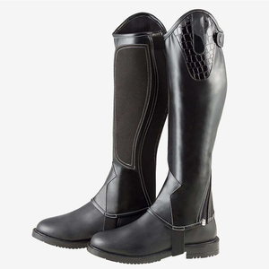 Chaps d'équitation demi-longueur en cuir de vachette véritable de haute qualité, équipement équestre, prix abordable - Product Image 4