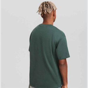 เสื้อยืดทรงบ็อกซี่ผู้ชาย สไตล์สตรีทแวร์ ผ้าคอตตอนหนา ทรงหลวม ใส่สบาย เสื้อยืดพรีเมียม ขายส่งจำนวนมาก ปี 2025 - Product Image 4