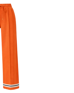 Custom Orange Wide Leg Pants Women Casual High Waist Drawstring Trouser Loose Fit Straight Pants Comfortable Lounge Wear Fashion - Product Image 2