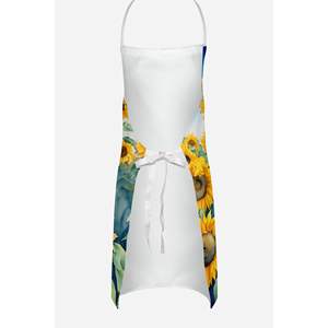 Basset Hound girasoles adulto Unisex delantal grande Multicolor cocina servidor para cocinar hornear manualidades jardinería-para hombres mujeres - Product Image 4