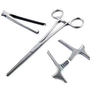 คีมห้ามเลือดโคเชอร์แบบพรีเมียม ขนาด 14 ซม. 16 ซม. ฟัน 1x2 แบบตรงและโค้ง ทำจากเหล็กกล้าไร้สนิม สำหรับการผ่าตัดและทางการแพทย์ ได้รับเครื่องหมาย CE ISO - Product Image 2