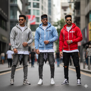 Sudadera con capucha unisex de alta calidad con cremallera, bordado de logotipo personalizado, estilo streetwear, hombros caídos, lavado ácido, MOQ bajo - Product Image 3