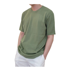 Camiseta de Hombre de Alta Calidad, 100% Algodón, Cuello Redondo, Manga Corta, Corte Regular, Color Sólido, Lisa, Informal, para Uso Diario, con Logotipo Personalizado - Product Image 5