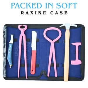 Kit d'outils de fermeur : Couteau à boucle à extrémité en laiton, Pince à sabots de 14 pouces, Marteau à sabots et Testeur de pression des sabots - Product Image 6