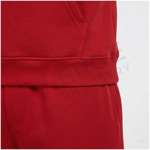 Men's <b>Red</b> <b>Hoodie</b> Full Sleeve Solid Color Casual Breathable Cotton Hooded Sweatshirt Regular Fit Autumn Wear - Product Image 5