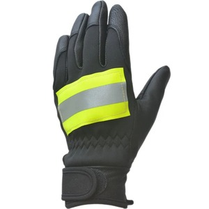 Men's Tactical Leather Gloves with Reflective Stripe Non-Slip Outdoor Protection - Product Image 4