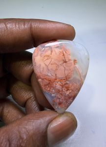 Cabochon en Agate Coton Naturel de Haute Qualité, Pierre Précieuse en Vrac pour la Fabrication de Bijoux - Product Image 5